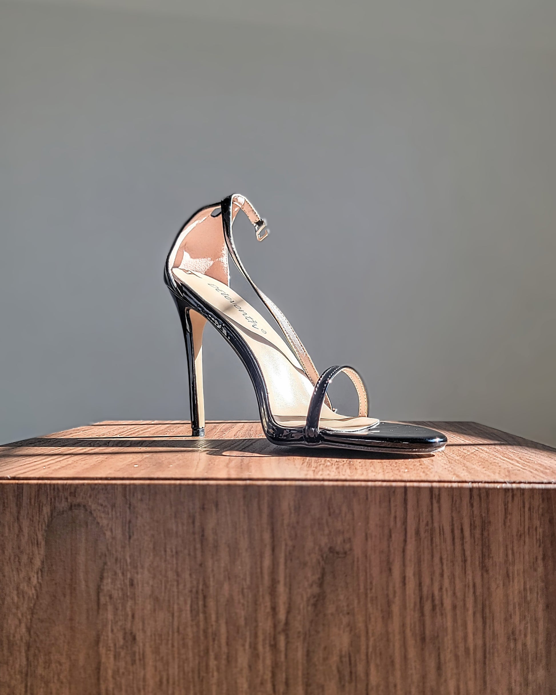 Strappy Patent Leather Sandal Heels